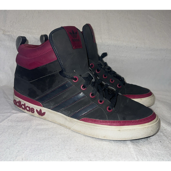 Adidas Black/Pink/White Basketball High Top Mens Sneakers Size 9.5 675001 main image 9